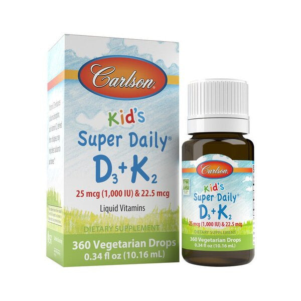 Kid's Super Daily D3 + K2 Carlson Labs 10ml