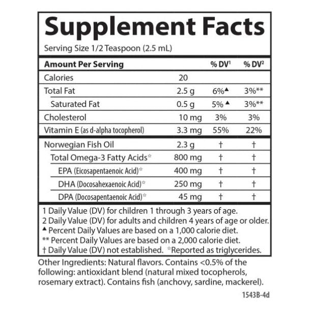 Kid's The Very Finest Fish Oil Carlson Labs Natural Orange 200ml