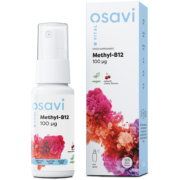 Methyl B12 Oral Spray 100 mcg Cherry Osavi 25 ml