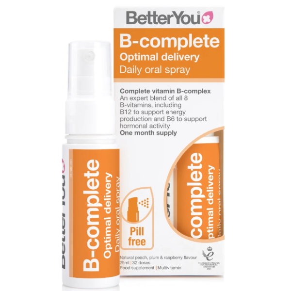 B-complete Daily Oral Spray, Natural Peach, Plum & Raspberry - 25 ml.