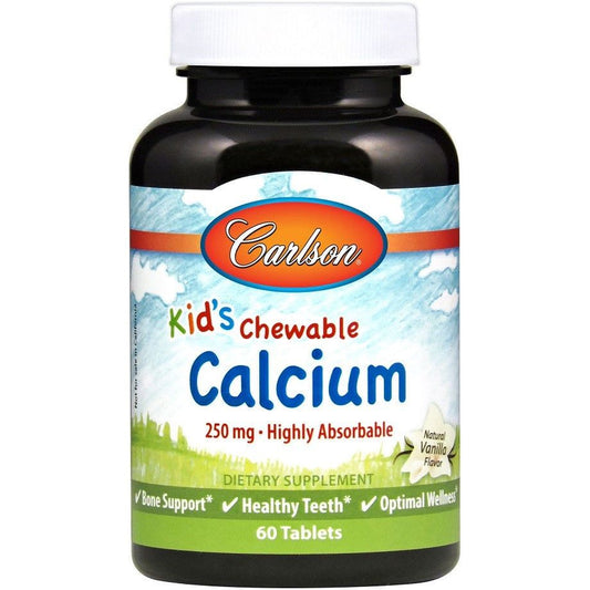 Kid's Chewable Calcium, 250mg Natural Vanilla Carlson Labs - 60 tablets