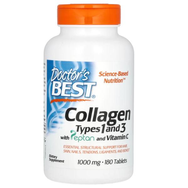 Collagen Types 1 and 3 with Peptan and Vitamin C 180 tablets