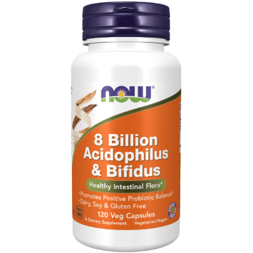 8 Billion Acidophilus & Bifidus NOW Foods 120 vcaps