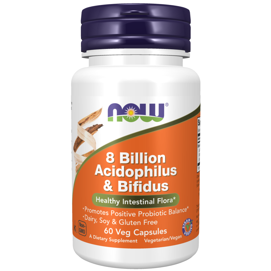 8 Billion Acidophilus & Bifidus NOW Foods 60 vcaps