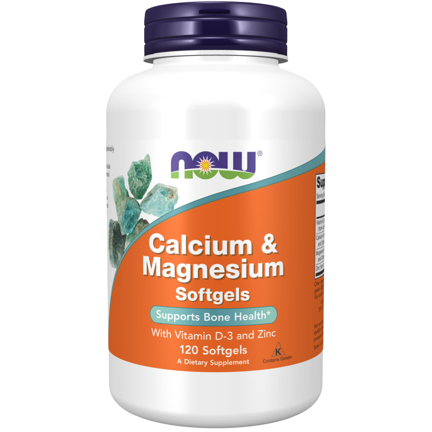 Calcium & Magnesium with Vit D and Zinc NOW Foods 120 softgels